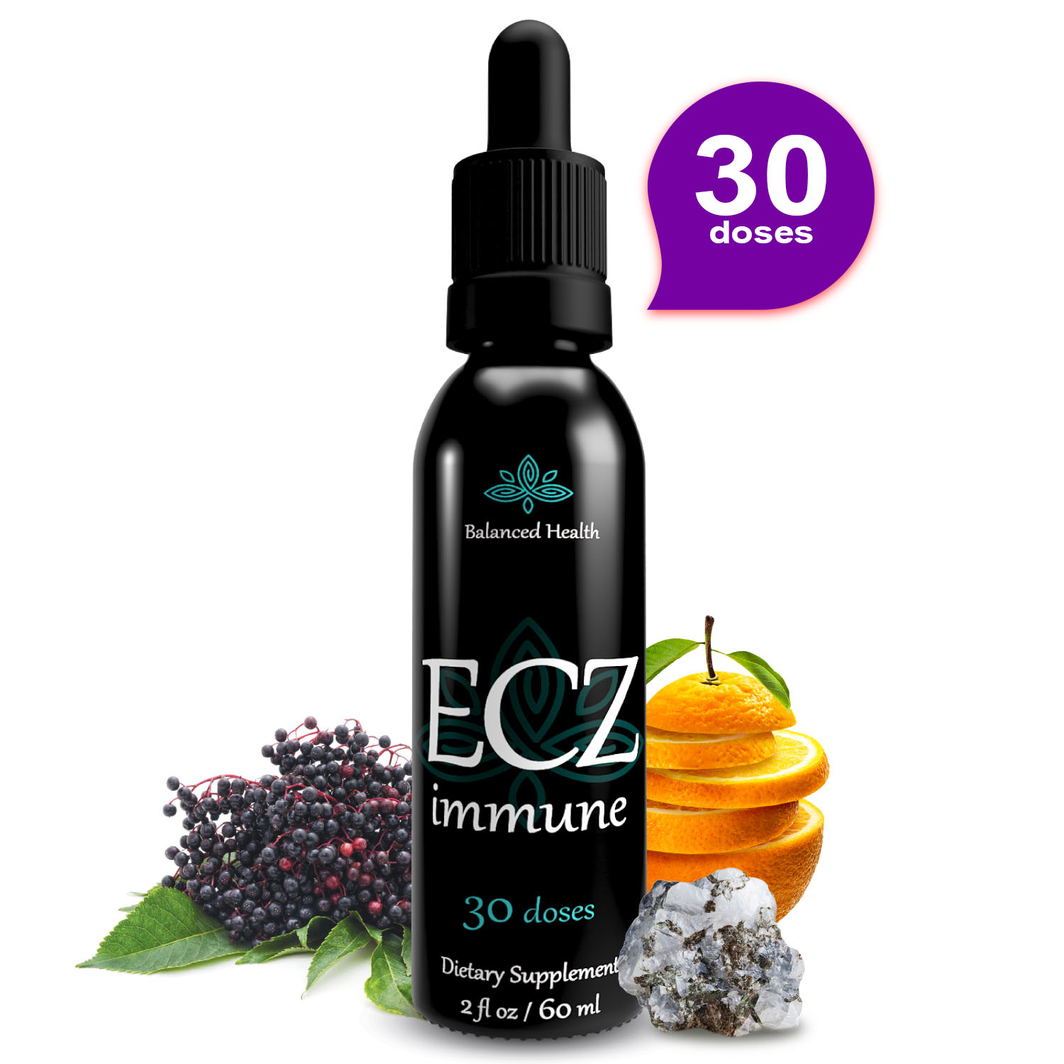 Elderberry Vitamin C and Zinc ECZ Immune Support Drops